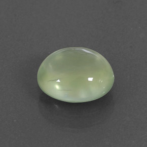 Prehnita verde natural de 1,43 ct, corte óvalo, transparente