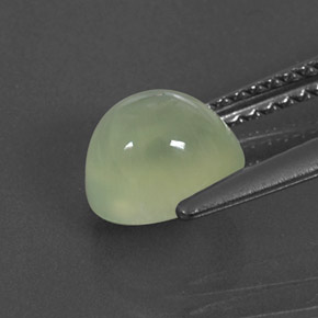 Prehnita verde natural de 1,88 ct, transparente, transparente / translúcido