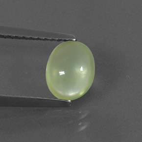 Prehnita verde natural de 1,04 ct, transparente, transparente / translúcido