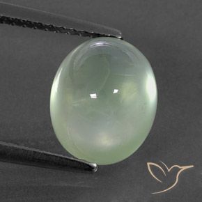 4.09ct Natural Very Light Green  Prehnite, Ovalada, Transparente / Translúcido
