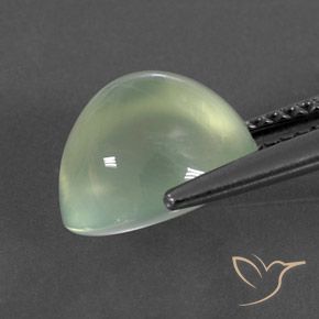 Prehnite Very Light Green  natural de 4.09 ct, Ovalada, Transparente / Translúcido
