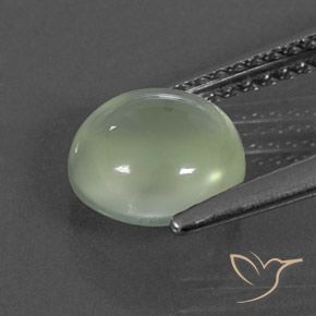 Prehnite Pale Green  natural de 1.86 ct, Redondo, Transparente / Translúcido