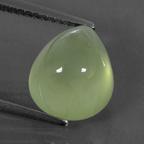 Prehnita verde natural de 5,44 ct, transparente, transparente / translúcido