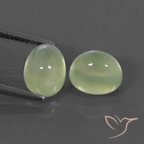5.57ctw Natural Light Green  Prehnite, Ovalada, Transparente / Translúcido