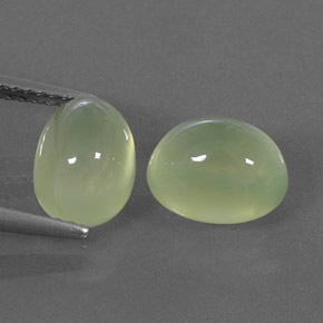 Gemas de prehnita verde natural de  ct, transparente, transparente / translúcido