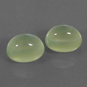 Gemas de prehnita verde natural de  ct, transparente, transparente / translúcido