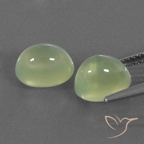 Gemas de Prehnite Yellow Green  natural de 4.75 ct, Ovalada, Transparente / Translúcido