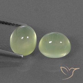 4.71ctw Natural Medium Green  Prehnite, Ovalada, Transparente / Translúcido
