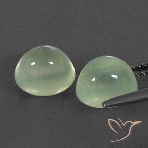 Gemas de Prehnite Yellow Green  natural de 6.11 ct, Ovalada, Transparente / Translúcido