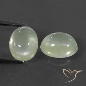 6.09ctw Natural Olive Green  Prehnite, Ovalada, Transparente