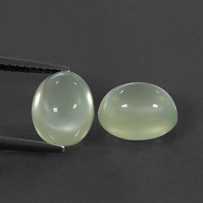 Gemas de prehnita verde natural de 5,49 ct, transparente, transparente / translúcido