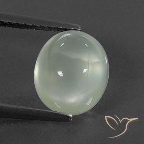 3.38ct Natural Olive Green  Prehnite, Ovalada, Transparente / Translúcido
