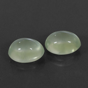 Gemas de prehnita verde natural de  ct, transparente, transparente / translúcido