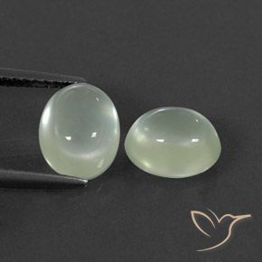 4.03ctw Natural Verde claro Prehnite, Ovalada, Transparente / Translúcido