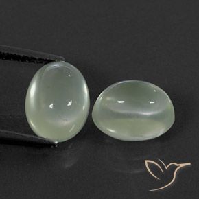 4.75ctw Natural Light Green  Prehnite, Ovalada, Transparente / Translúcido