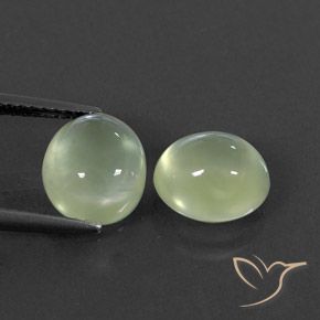 4.87ctw Natural Pale Green  Prehnite, Ovalada, Transparente / Translúcido