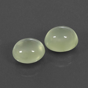 Gemas de prehnita verde natural de  ct, transparente, transparente / translúcido