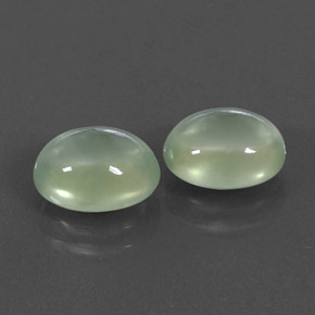 Gemas de prehnita verde natural de 4,90 ct, transparente, transparente / translúcido