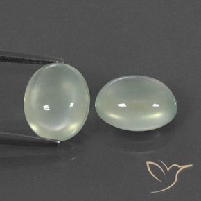 6.48ctw Natural Light Hazel Green    Prehnite, Ovalada, Transparente / Translúcido