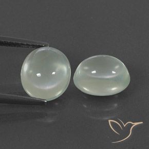 Gemas de prehnita blanco natural de 5,18 ct, transparente, transparente / translúcido