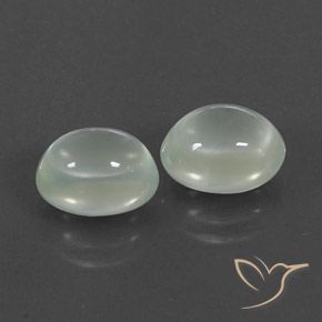 Gemas de prehnita blanco natural de 5,18 ct, transparente, transparente / translúcido