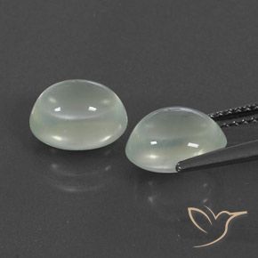 Gemas de prehnita blanco natural de 5,18 ct, transparente, transparente / translúcido