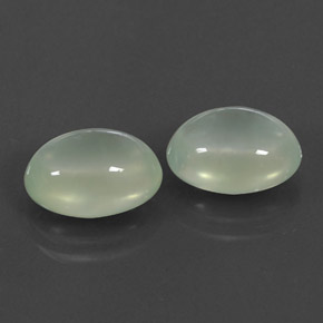 Gemas de prehnita verde natural de  ct, transparente, transparente / translúcido