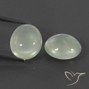 5.53ctw Natural Olive Green  Prehnite, Ovalada, Transparente / Translúcido