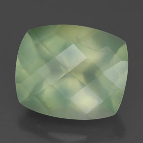 Prehnita verde natural de 5,67 ct, transparente, transparente / translúcido