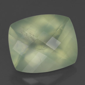 Prehnita verde natural de 5,24 ct, transparente, transparente / translúcido