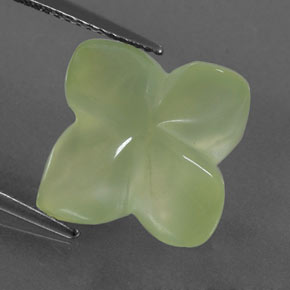 Prehnita verde natural de 11,73 ct, transparente, transparente / translúcido
