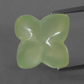 Prehnita verde natural de 11,73 ct, transparente, transparente / translúcido