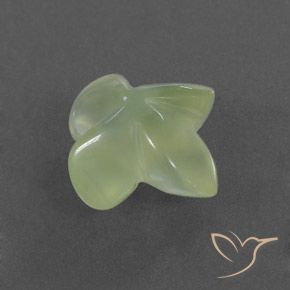 Prehnite Pale Pear Green  natural de 5.10 ct, Corte Flor, Transparente / Translúcido