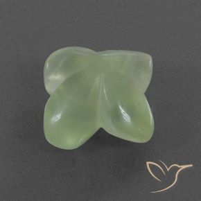 Prehnite Pale Green  natural de 6.89 ct, Corte Flor, Transparente / Translúcido