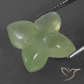 Prehnite Yellow Green  natural de 9.49 ct, Corte Flor, Transparente / Translúcido