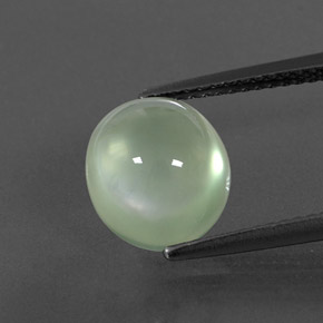 Prehnita verde natural de 4,28 ct, transparente, transparente / translúcido