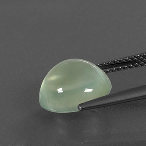 Prehnita verde natural de 4,28 ct, transparente, transparente / translúcido