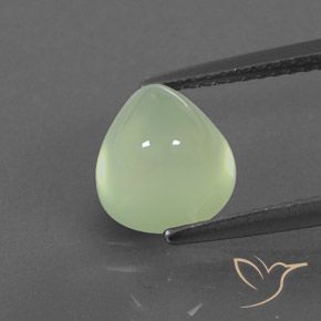 3.14ct Natural Verde claro Prehnite, En forma de pera, Transparente / Translúcido