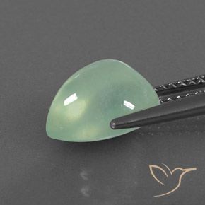 Prehnite Verde amarillento claro natural de 3.54 ct, En forma de pera, Transparente