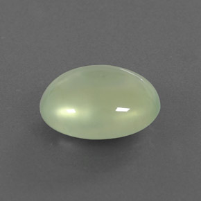 Prehnita verde natural de 3,53 ct, corte óvalo, transparente