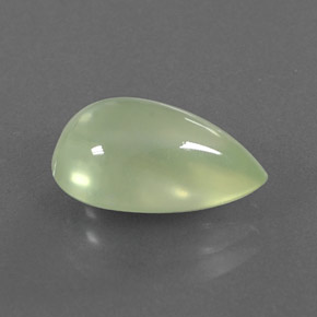 Prehnita verde natural de 3,60 ct, en forma de pera, transparente