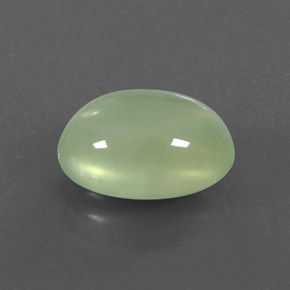 Prehnita verde natural de 3,91 ct, corte óvalo, transparente