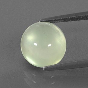 Prehnita verde natural de 3,53 ct, corte óvalo, transparente