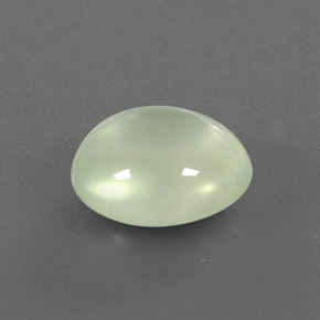 Prehnita verde natural de 3,53 ct, corte óvalo, transparente