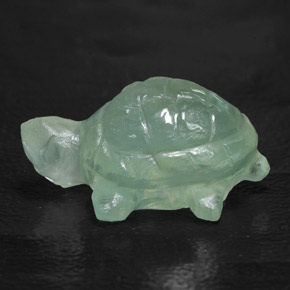 Prehnita verde natural de 14,47 ct, transparente, transparente / translúcido