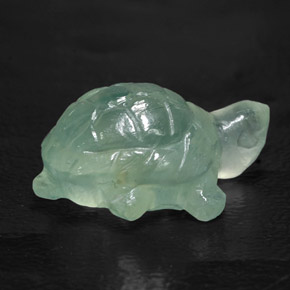 Prehnita verde natural de 14,47 ct, transparente, transparente / translúcido