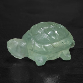Prehnita verde natural de 14,47 ct, transparente, transparente / translúcido