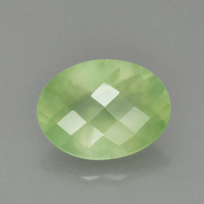 Prehnita verde natural de 8,71 ct, transparente, transparente / translúcido