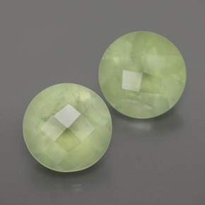 Gemas de prehnita verde natural de 3,69 ct, transparente, transparente / translúcido