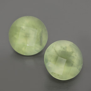 Gemas de prehnita verde natural de 3,69 ct, transparente, transparente / translúcido